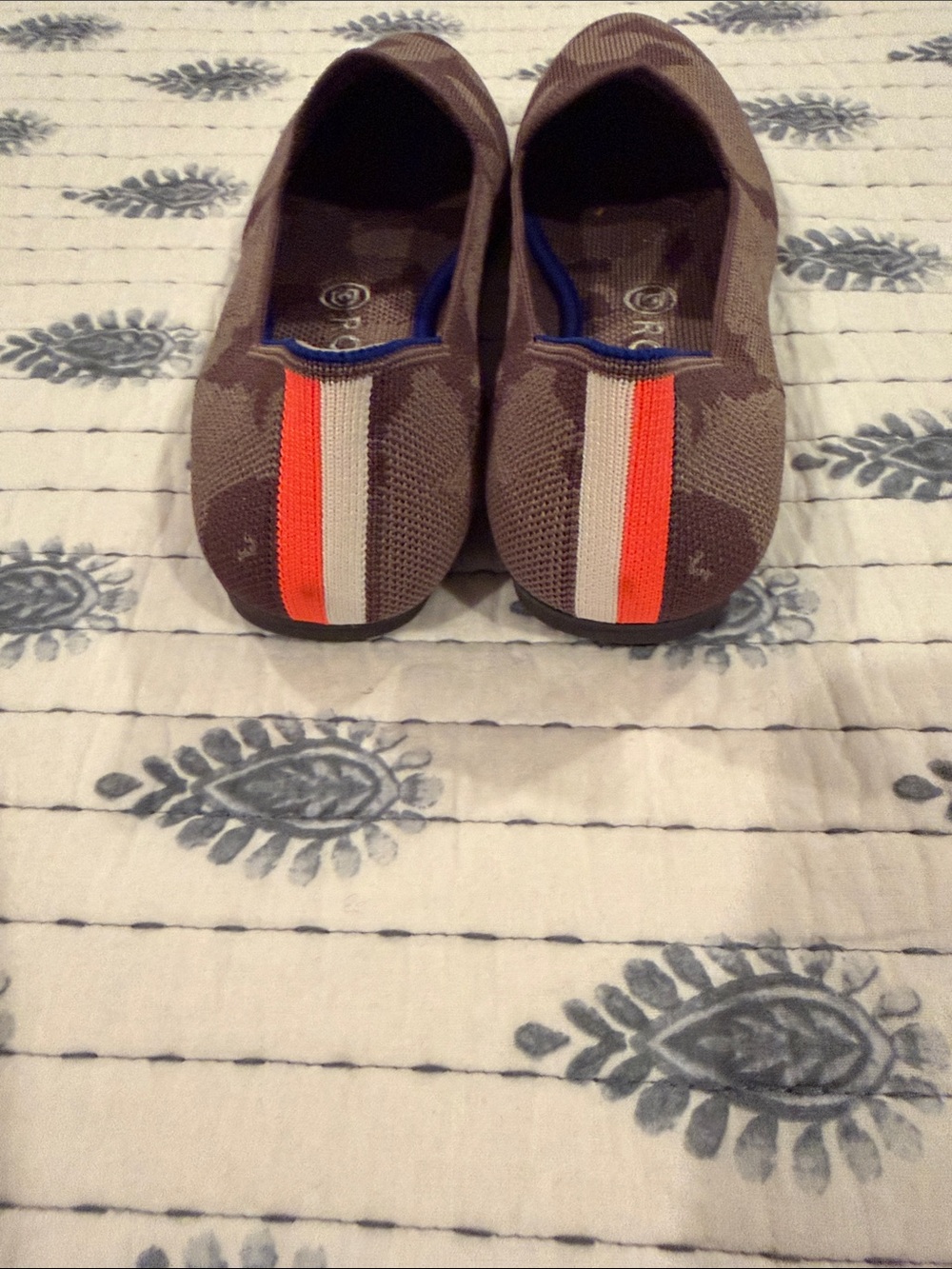 Rothy's Women's Brown and Cream Knit Slip-On Loafers - Picture 3 of 4